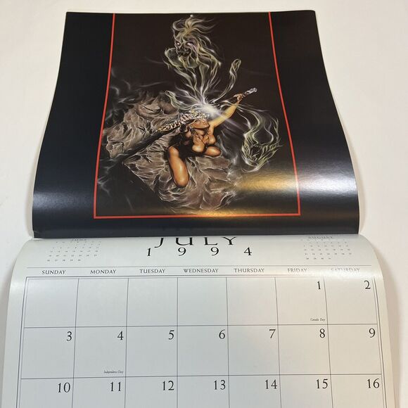 Heavy Metal 1994 Calendar Rowena Goodfellow Royo Vintage Fantasy Art Pin Ups - Picture 9 of 16